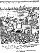 Etching of the Expulsion of the Jews from Frankfurt, August 23, 1614